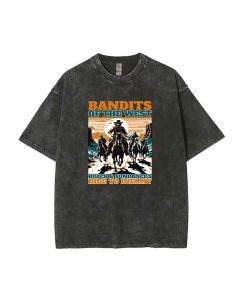 Bandit of the West Unisex Teen T-Shirt - Casual Summer School & Weekend Wear | Birthday & Holiday Gift | Men's Flannel & Oversized Style