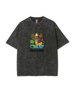 Cinco De Mayo 2 Mineral Wash T-Shirt - Perfect for Summer! Unisex Teens T-Shirt for Casual Wear, School, and Holidays. Shop Now!