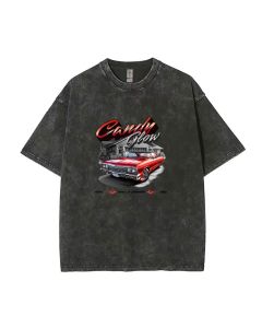 Classic Car Graphic Mineral Wash T-Shirt | Cool Beach Shirt for Unisex Teens | Retro Style Tee for Casual Wear & Gifts | Summer & Holiday Essential