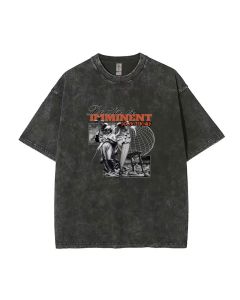 Death is Imminent Mineral Wash T-Shirt - Trendy Unisex Beach Shirt for Teens, Perfect for Casual Wear & Gifting - Cool & Classic T-Shirt Design