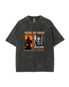 Grim Reaper Trick or Treat Unisex Teen T-Shirt - School & Weekend Summer Casual Wear | Birthday & Holiday Gift | Men's Flannel & Oversized Style