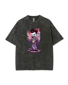 Joker Mineral Wash T-Shirt for Unisex Teens - Cool Beach Shirt for Casual Wear, School & Summer - Classic Tee for Holidays and Gifts