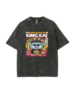 King Kai Bubbles Mineral Wash T-Shirt - Cool & Classic Beach Shirt for Unisex Teens | Perfect Casual Wear, School, Summer, Holidays | Shop Now!