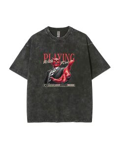 Playing With Fire Unisex Teen T-Shirt - Summer Casual Wear | School & Weekend Style | Birthday & Holiday Gift | Men's Flannel & Oversized Fit