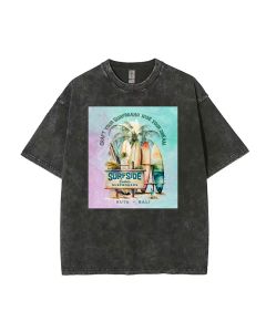 SURFSIDE Mineral Wash T-Shirt - Stylish Unisex Beach Shirt with Cool Classic Design for Teens - Great for Casual Wear, School, Summer & Holidays