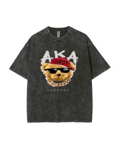 Teddy aka boy Mineral Wash T-Shirt - Unisex Teen Beach Shirt for Casual Wear & Gifts | Cool & Classic T-Shirt for Summer & Holidays