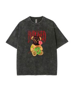 Teddy Bear- Mineral Wash T-Shirt: Cool Beach Shirt for Teens - Perfect for Casual Wear, School, and Gifts - Unisex Classic Tee