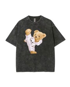 Unisex Teddy Karate Mineral Wash T-Shirt: Perfect for Casual Wear & Gifting - Beach Shirt, Cool & Classic T-Shirt for Unisex Teens!