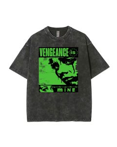 Vengeance is Mine T-Shirt - Unisex Teen Summer Casual Wear for School & Weekends | Perfect Birthday & Holiday Gift | Men's Oversized Flannel Style