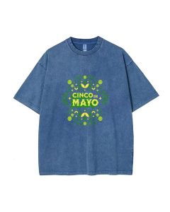 Celebrate Cinco de Mayo with Our Chic Mineral Wash T-Shirt - Perfect for Students, Beachgoers, and as a Gift - Unisex Tee for Summer Holidays