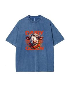 Dairy Queen Mineral Wash T-Shirt: Cool and Classic Beach Shirt for Unisex Teens - Perfect for Casual Wear, School and Summer Holidays!