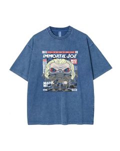 Immortal Joe Mad Max Mineral Wash T-Shirt - Cool Beach Shirt for Unisex Teens - Classic Casual Wear and Perfect Gift for Summer Holidays