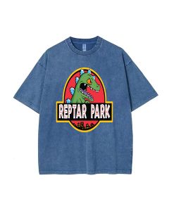 Reptar Park Mineral Wash T-Shirt | Unisex Tee for Teens | Beach & Casual Wear | Cool & Classic T-Shirt Design for Summer, School & Holidays