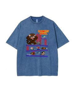 RETRO Mario Mineral Wash T-Shirt - Classic Mario Beach Shirt for Teens, Perfect Casual Wear or Gift for Summer Holidays - Cool Unisex T-Shirt