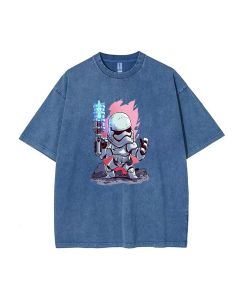 Stormtrooper Mineral Wash T-Shirt - Unisex Beach Shirt for Teens | Cool & Classic T-Shirt for Casual Wear, School, Summer & Holidays