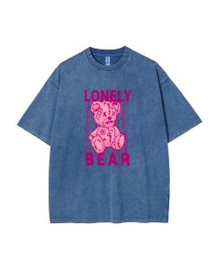 Teddy Bear-26 Mineral Wash T-Shirt - Unisex Beach Shirt for Teens - Cool, Classic Tee for Casual Wear, School, and Gifts - Summer & Holiday Style