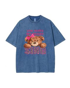 Teddy Made my Heart Sing Mineral Wash T-Shirt: Cool Unisex Beach Shirt for Teens - Casual, School, Gift-Giving - Classic & Trendy