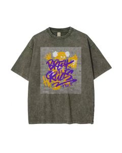 Break the Rules Graffiti Spray Paint Unisex Teen T-Shirt - Summer Casual & Weekend Wear | Birthday & Holiday Gift | Men's Oversized Flannel Style