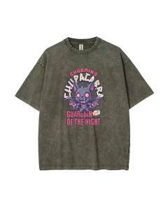 Charming Chupacabra Mineral Wash T-Shirt: Unique Unisex Beach Shirt - Perfect for Casual Wear, School, & Gifting - Cool Classic Tee