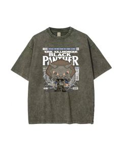 Killmonger Black Panther Mineral Wash T-Shirt | Unisex Beach & Casual Shirt - Cool & Classic | Teen Gift - Summer & Holiday Wear