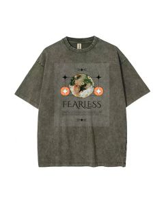 Fearless Floral T shirt - Unisex Teen T-Shirt for Summer School & Weekends | Birthday & Holiday Gift | Men's Flannel & Oversized Style - Casual Wear