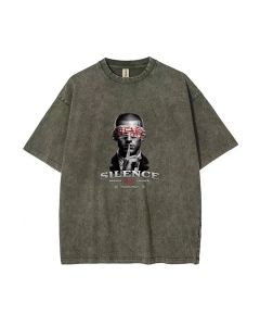 Silence Unisex Teen T-Shirt - Summer Casual Wear for School & Weekends | Gift for Birthdays & Holidays | Men's Oversized Flannel Style