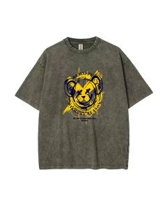 Teddy Bear-115 Mineral Wash T-Shirt: Unisex Teen Beach & Casual Cool T-Shirt, Perfect for School & Summer Holidays - Classic Style