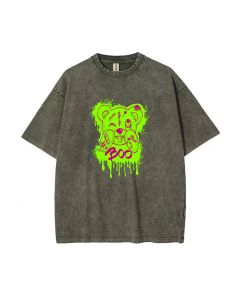 Teddy Bear-22 Mineral Wash T-Shirt: Cool Beach Shirt for Unisex Teens, Perfect for Casual Wear, School, Summer, Holidays - Classic Style!