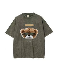 Unisex Teddy Stay Relax Mineral Wash T-Shirt - Perfect for Casual Wear, School, and Gifts - Beach Shirt with Cool and Classic Vibes