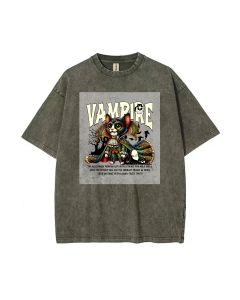 Vampire Cat Halloween Feline Spooky Kitty Tee - Teen T-Shirt for School & Weekends | Ideal B-Day & Holiday Gift | Unisex Flannel & Oversized Style