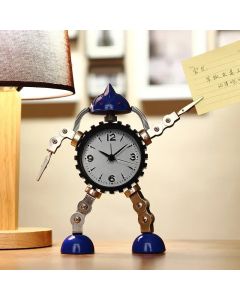 Cute Robot Silent Alarm Clock | Kids Bedroom Decorations | Perfect for Student Desk & Children's Room