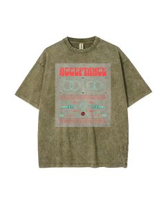 Acceptance Unisex Teen T-Shirt - Summer Casual School & Weekend Wear | Gift for Birthdays & Holidays | Men's Oversized Flannel Style