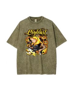 Bigblast () Mineral Wash T-Shirt - Unisex Beach Shirt for Cool Teens | Classic Tee for Casual Wear, School, Summer | Perfect Gift for Holidays