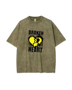 Broken Heart 2 Teen T-Shirt - Casual School & Weekend Wear | Gift for Birthdays & Holidays | Unisex Flannel & Oversized Style for Men