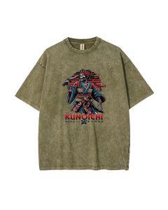 Cursed Kunoichi Mineral Wash T-Shirt for Cool Unisex Teens - Perfect for Casual and Summer Wear or as a Gift - Beach Shirt with Classic Style