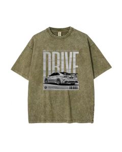 D.R.I.V.E Mineral Wash T-Shirt - Unisex Cool Beach Shirt for Teens | Classic T-Shirt for Casual Wear, School & Summer | Perfect Gift for Holidays