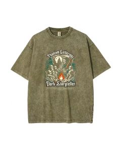 Dark Storyteller Mineral Wash T-Shirt - Unisex Tee for Casual & Beach Wear - Cool & Classic Tee for Teens - Perfect Gift for Summer & Holidays!