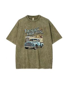 Desert Drifter Mineral Wash T-Shirt: Unisex Beach Shirt for Teens - Cool & Classic Design for Casual Wear, School, Summer & Holidays