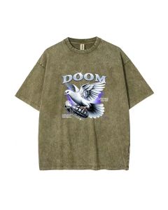 Unleash Your Inner Doom with this Cool Mineral Wash T-Shirt - Perfect for Any Occasion! Beach Shirt for Casual Wear, School, and More!