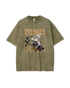 Dreamer Mineral Wash T-Shirt | Unisex Beach & Casual Shirt for Teens | Cool, Classic Design | Perfect Gift for Summer & Holidays