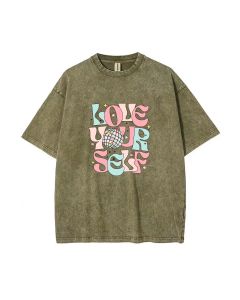 Love Yourself Unisex Teen T-Shirt - Summer Casual Wear for School & Weekends - Birthday & Holiday Gift - Men's Flannel & Oversized Style