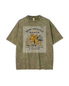 New Mexico Ranch Cowboy Unisex Teen T-Shirt - Summer School & Weekend Wear | Birthday & Holiday Gift | Men's Oversized Flannel Style