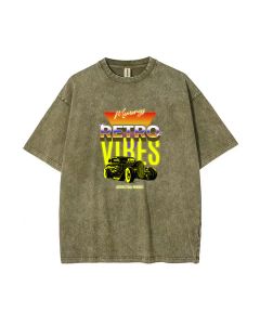 Retro Vibes Unisex Teen T-Shirt - School & Weekend Casual Wear | Birthday & Holiday Gift | Men's Oversized Flannel Style for Summer