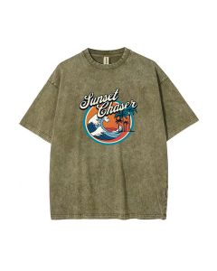 Sunset Chaser Teen T-Shirt - Summer Casual Wear for School & Weekends | Birthday & Holiday Gift | Men's Flannel & Oversized Style