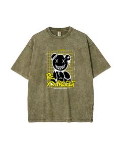 Teddy Bear-108 Mineral Wash T-Shirt: Beach-Ready Unisex Tee for Teens - Perfect for Casual Wear or Gifting - Cool, Classic Style