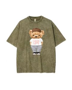 Unisex Teddy Make Life Mineral Wash T-Shirt - Perfect for Casual Wear, School, or as a Gift! Beach Shirt, Cool & Classic T-Shirt Design