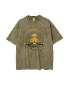 Welcome to India Unisex Teen T-Shirt - School & Weekend Casual | Birthday & Holiday Gift | Men's Flannel & Oversized Style - Summer Wear