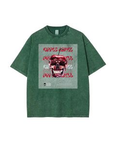 Apple Skull Unisex Teen T-Shirt - Summer Casual Wear for School & Weekends | Birthday & Holiday Gift | Men's Oversized & Flannel Style