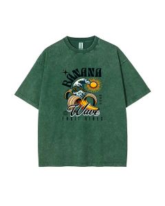 Banana Wave Fruit Vibes Teen T-Shirt - Casual Summer School & Weekend Wear | Gift for Birthdays & Holidays | Unisex Flannel & Oversized Style