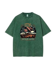 Birth of Nation Unisex Teen T-Shirt - Summer Casual Wear for School & Weekends - Birthday & Holiday Gift- Men's Oversized Flannel Style